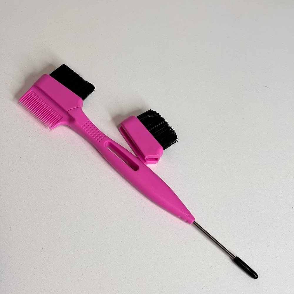 Pink edge styling hair comb